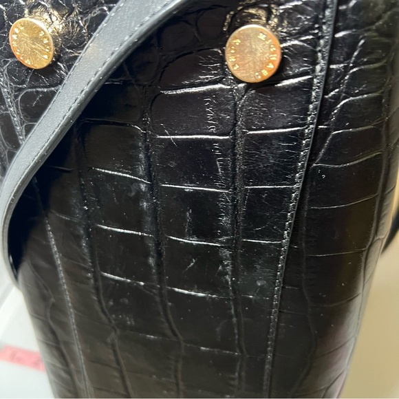 Michael Kors Hamilton leather crossbody bag Black Crocodile Leather Suede - Picture 8 of 12